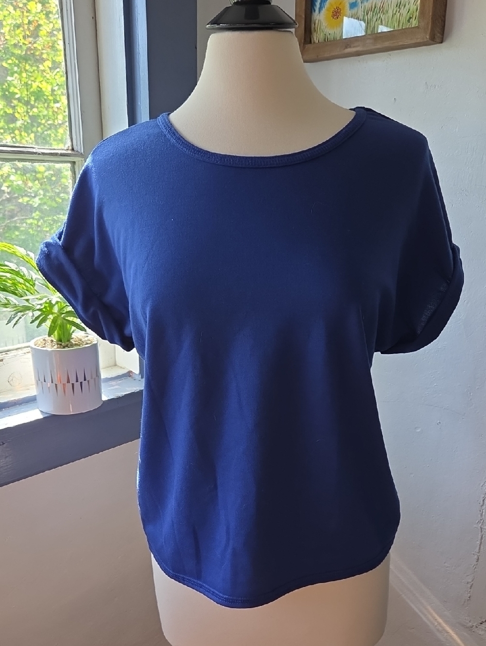 Women’s Navy Blue Short Sleeve Crewneck Tee